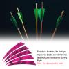 PATIKIL Shield Cut Vanes, 20 Pack 4 Inch Archery Arrow Fletch Turkey Feather Fletch Right Wing Fletching for DIY Target Shooting, Rose Red view 3