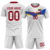 NineFit Basics Custom Venezuela Soccer Jersey with Name Number Logo, Athletic Shirts for Men Women Youth Kids, White Shorts Soccer Shirt Set view 1