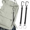 Tyqour Heavy Duty Retractable Coiled Lanyard with Key Ring and Lobster Clasp - 4pcs Lanyard Set for Keys, Wallet, Cellphone - Black view 2