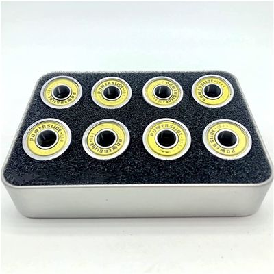 PDOLIGBDN Bearings 16pcs Powerslide ILQ-9 608 Inline Skates Bearing for Slalom Roller Skate 608zz Gold
