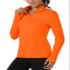 TACVASEN Women's Quarter Zip Sweatshirt Fleece Pullover Thermal Shirt Active Long Sleeve Tops Orange,2XL view 1