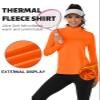 TACVASEN Women's Quarter Zip Sweatshirt Fleece Pullover Thermal Shirt Active Long Sleeve Tops Orange,2XL view 2