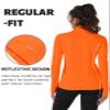 TACVASEN Women's Quarter Zip Sweatshirt Fleece Pullover Thermal Shirt Active Long Sleeve Tops Orange,2XL view 3