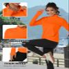 TACVASEN Women's Quarter Zip Sweatshirt Fleece Pullover Thermal Shirt Active Long Sleeve Tops Orange,2XL view 4
