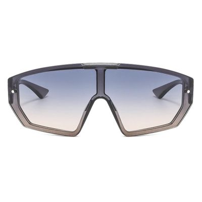willochra One Piece Luxury Designer Sunglasses Men Black Yellow Fashion Oversized Sun Glasses Woman Unisex Shield Eyewear F25 (gray)