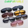 willochra One Piece Luxury Designer Sunglasses Men Black Yellow Fashion Oversized Sun Glasses Woman Unisex Shield Eyewear F25 (gray) view 4