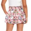 SCRAWLGOD Guinea Pig Girls Shorts Size 8-10 Strawberry Big Girls Athletic Shorts with Liner Flower Kids Summer Flowy Butterfly Shorts High Waist Running Shorts for Teen Sports Quick Dry view 2