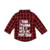 Toddler Baby Fall Clothes Boy Girl Plaid Jacket Button Down Flannel Shirts Coat Festival Outfits for Kids (Red Black,6-12Months) view 1