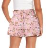 SCRAWLGOD Cute Dog Girls Shorts Size 5-6 Paw Girls Flowy Shorts with Spandex Liner High Waist 2 in 1 Athletic Running Shorts with Pockets Kids Butterfly Shorts Summer Sports Training Clothing view 2