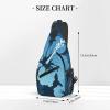 LZQPOEAS Sling Bag for Women Men Cross Chest Bag Blue hibiscus Sling Backpack Crossbody Shoulder Bag Fanny Pack Daypack view 2