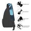 LZQPOEAS Sling Bag for Women Men Cross Chest Bag Blue hibiscus Sling Backpack Crossbody Shoulder Bag Fanny Pack Daypack view 4