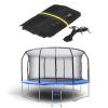 FSDIYU Trampoline Safety Net Replacement, 8/10 / 12/14 FT Trampoline Enclosure Surround Netting with Zippers and Buckles, Round Trampoline Accessories, Net Only, 10 FT - 6 Poles,Black