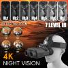 HMWOKPOT NV8000 4K Night Vision Goggles, Head-Mounted Night Vision Binocular 8X Digital Zoom Night Vision Scope Accommodating Nearsightedness and Farsightedness view 3
