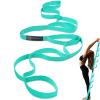 A AZURELIFE Premium Durable Stretch Straps with Loops, Stretching Strap for Physical Therapy, Multi-Loop Yoga Strap Fitness Exercise Strap for Yoga, Pilates, Dance, Flexibility&Exercise