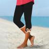 Women's Capri Pants Capri Joggers Loose Cropped Workout Sweatpants Running Lounge Pants with Pockets High Waisted Hollow Yoga Pants 2024 view 3