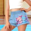 SCRAWLGOD Cute Axolotl Girls Shorts Size 10-12 Salamander Kids Sumemr Flowy Shorts for Teen Girls Running Shorts Casual Slim Fit Athletic Shorts Children Beach Butterfly Shorts High Waist view 3
