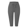 Women's Sweatpants Capri Pants Cropped Jogger Running Athletic Pants Lounge Loose Fit Drawstring Waist Cropped Joggers with Pockets view 3