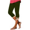 Capri Leggings for Women Tummy Control Butt Lifting Workout Capri Yoga Pants Lace Appliqu Summer Beach Capris High Waisted Hollow Yoga Pants 2024 view 1