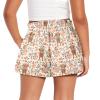SCRAWLGOD Highland Cow Girls Shorts Size 6-12 Months Flower Kids Flowy Running Shorts for Girls Athletic Shorts Cattle 2 in 1 Skirts High Waist Butterfly Shorts with Pockets Quick Dry Liner Summer view 2