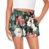 SCRAWLGOD Cat Girls Shorts Size 2T Girls Flowy Shorts with Pockets 2 in 1 High Waist Butterfly Shorts for Toddler Girls Athletic Runnung Shorts Flower School Kids Sports Training Outfits view 1