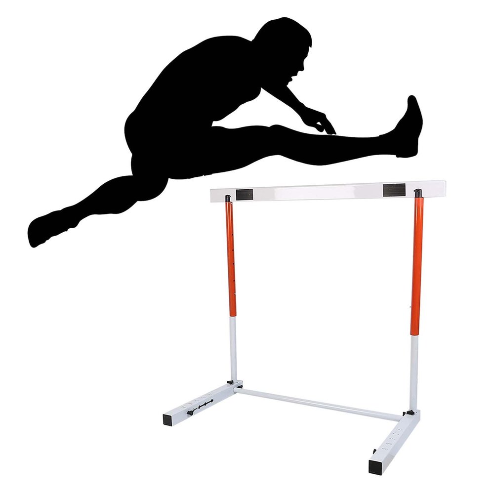 CMYUN Speed Agility Hurdles Adjustable, Portable Track & Field Hurdles Metal, Adult Athletes Hurdles Training Equipment Professional, 30"-42" Tall