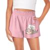 SCRAWLGOD Cat Girls Shorts Size 7-8 Heart Girls Butterfly Shorts Little Kids Summer Athletic Running Shorts Beach Holiday Flowy Shorts with Pockets High Waisted Workout Sports Soft Liner view 1