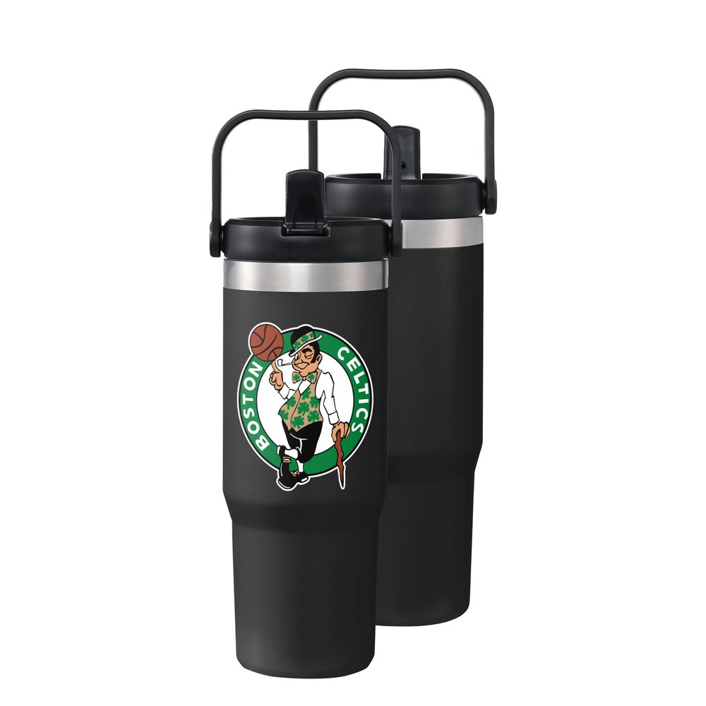 FOCO Boston Celtics NBA 30 oz Solid Tumbler with Straw