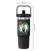FOCO Boston Celtics NBA 30 oz Solid Tumbler with Straw view 4