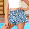 SCRAWLGOD Penguin Girls Shorts Size 14-16 Snowflake Teen Kids Flowy Shorts with Pockets Summer Athletic Running Shorts High Waist Butterfly 2 in 1 Skirt Sports Elastic Shorts view 3