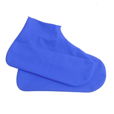 Waterproof Shoe Covers, Non-slip Overshoes Rain Shoe Covers Reusable Shoe Covers Outdoor Cycling Protectors for Kids, Men and Women(L-Blue)