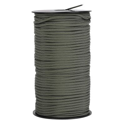 100m Parachute Rope, Outdoor Rope, Safety Survival Cord for Rescue Camping, Hiking, Hammock and Military(Dark green)
