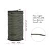 100m Parachute Rope, Outdoor Rope, Safety Survival Cord for Rescue Camping, Hiking, Hammock and Military(Dark green) view 3