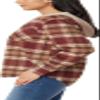WallFlower Casual Fleece and Plaid Shackets Jackets Juniors for Women, Soft Button-Down, Rose Taupe, Medium view 2