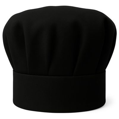 Black Chef Hat Adjustable Closure Kitchen Cooking Cap Cotton Baker Home Hotel Restaurant Use