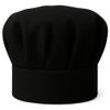 Black Chef Hat Adjustable Closure Kitchen Cooking Cap Cotton Baker Home Hotel Restaurant Use view 1