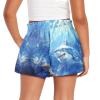 SCRAWLGOD Shark Girls Shorts Size 1T Ocean Elastic High Waist Flowy Shorts with Pockets Athletic Running Shorts for Girls Butterfly Shorts Summer Kids Pants Breathable Liner view 2