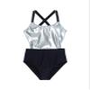 Gottex Baby Girl's Kids Toddler and Little Duo Black and Silver Block Print Colorful One Piece Swimsuit view 1