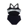 Gottex Baby Girl's Kids Toddler and Little Duo Black and Silver Block Print Colorful One Piece Swimsuit view 2
