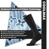BRISIRA Coolmax Compression Socks for Women 2 Pairs Knee High 15-20 mmHg Anti-Blister Arch Support for Nurse Pregnancy Flying view 2