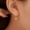 925 Sterling Silver Heart Dangle Earrings for Women,14K Gold Plated Dainty Love Heart Dangle Drop Earrings to Daughter Mother Cute Huggie Hoop Earring Hypoallergenic Birthday Wedding Jewelry Gifts(Gold) view 2