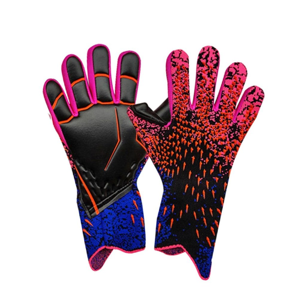 SuperKids Cosplay Soccer Training Gloves Goalkeeper Gloves Goalie Strong Grip Anti-Slip and Breathable for Adults and Children (Red, 8)