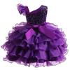Tutu Dress for Girls Sequin Tulle Princess Prom Dresses Toddler Kids Little Girl Fancy Sparkly Birthday Outfit (Purple, 5-6 Years) view 2
