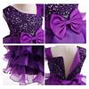 Tutu Dress for Girls Sequin Tulle Princess Prom Dresses Toddler Kids Little Girl Fancy Sparkly Birthday Outfit (Purple, 5-6 Years) view 3