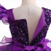 Tutu Dress for Girls Sequin Tulle Princess Prom Dresses Toddler Kids Little Girl Fancy Sparkly Birthday Outfit (Purple, 5-6 Years) view 4