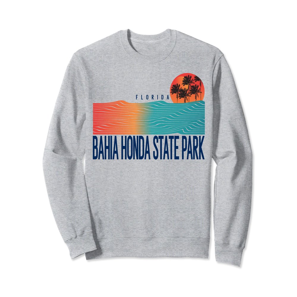 Bahia Honda State Park Florida Women Men Surfboarding Sweatshirt
