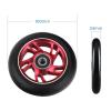 DNRJEWTA 100mm Scooter Wheels Replacement with Bearings Aluminum PU Stunt Scooter Parts Kick Scooter Accessories 2PC(110 Black 6X) view 3
