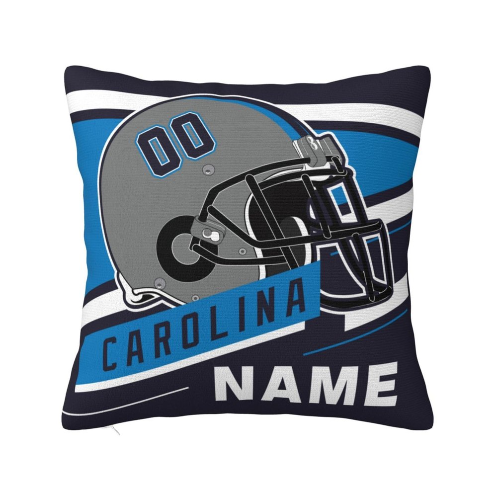 Carolina Throw Pillow Covers Custom City Pillows Case Personalized Name and Number Pillow Cover Sport Fans Gifts for Men Women Youth Boy