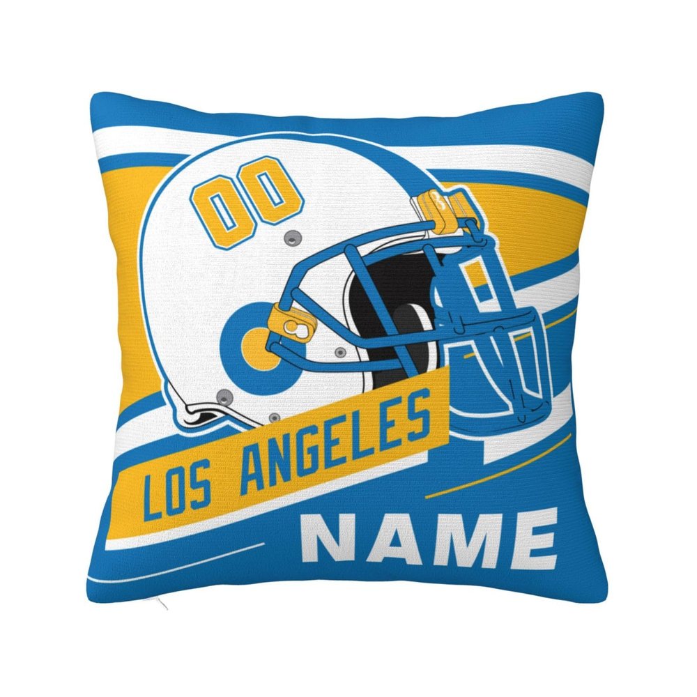 Los Angeles Throw Pillow Covers Custom City Pillows Case Personalized Name and Number Pillow Cover Sport Fans Gifts for Men Women Youth Boy