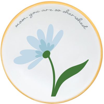 Pavilion Gift Company - Mom - 2.5" Mini Jewelry Dish Keepsake Catchall Desk Tray for Mommy Mama Mother from Daughter Son Kids