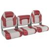 DeckMate 52" High Back Bench Seat Set - Light Gray and Red view 1